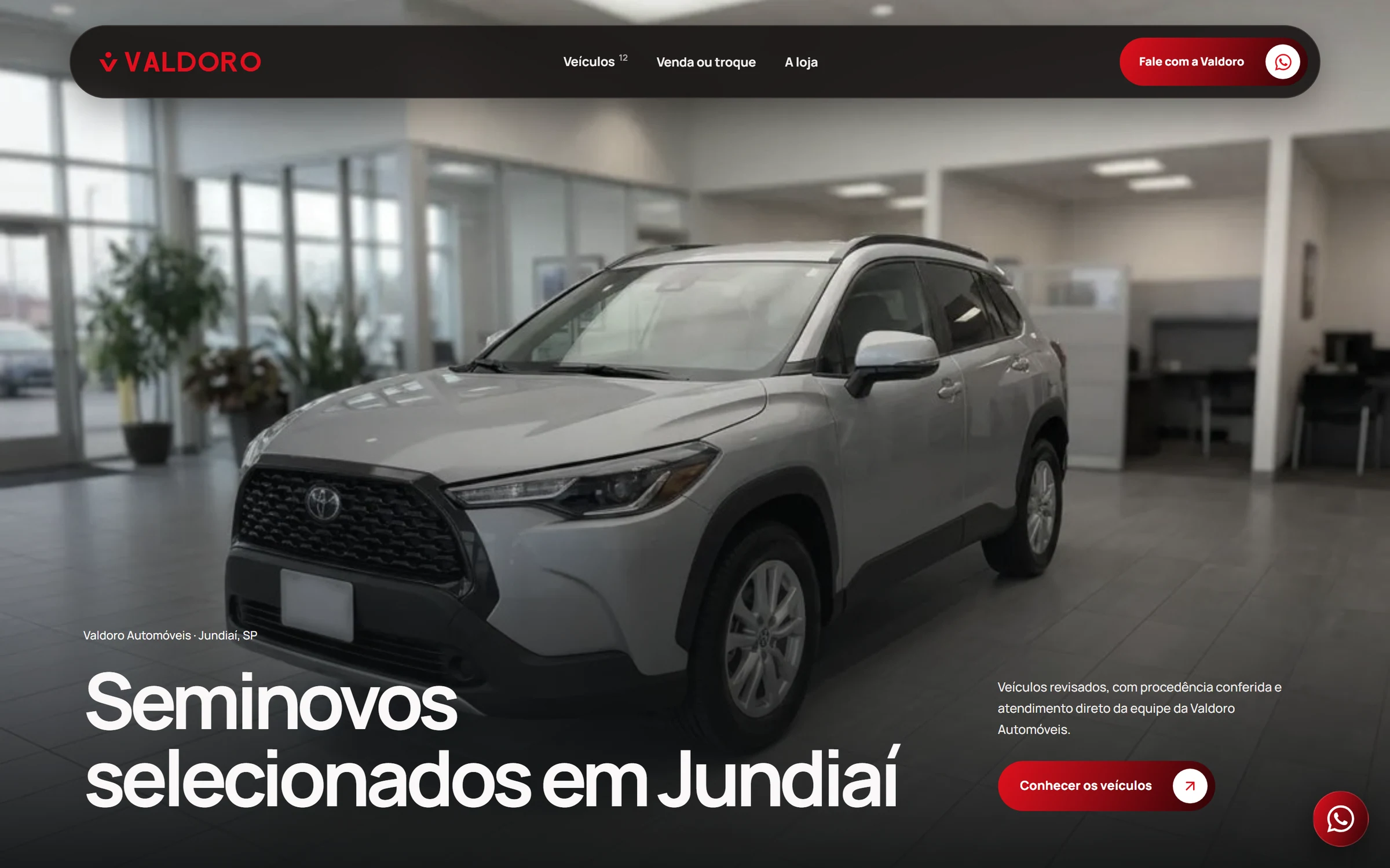Vitrine digital com a identidade da loja